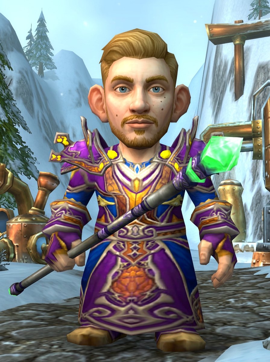 Gnome portrait made from a real selfie