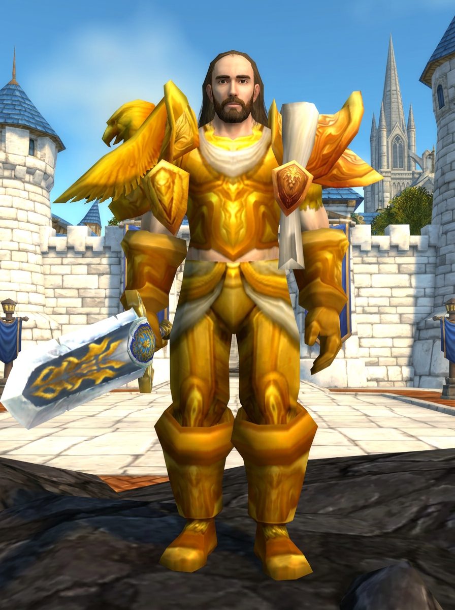 human warrior in Field Marshal's Battlegear portrait, the character creation screen
