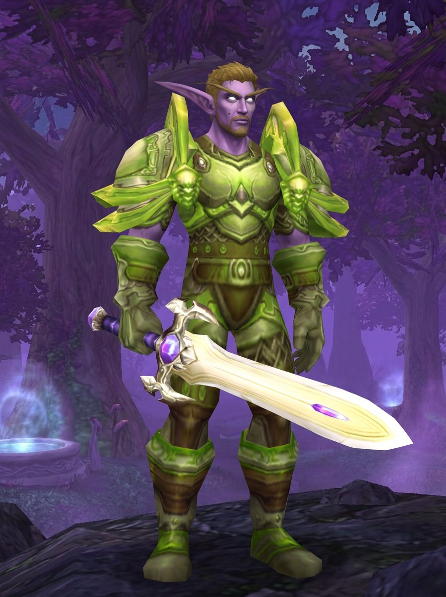 Night elf portrait made from a real selfie