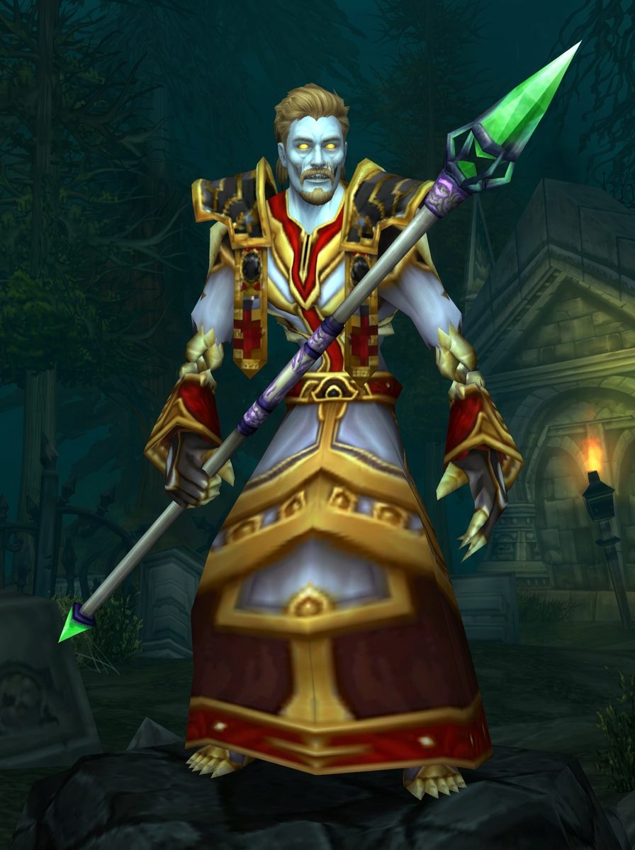 undead priest in Vestments of Prophecy portrait, the character creation screen
